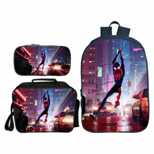 Spider-Man Backpack and Lunch Bag Detachable Insulated 2PC Miles Moral –