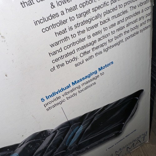 Conair Heated massaging Vibration body mat With Hand Controls 5 Massage Motors - Picture 6 of 7