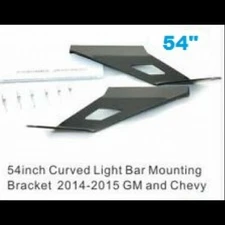 54 Inch LED Light Bar Mounting Brackets Curved For GMC Sierra Chevy Silverado