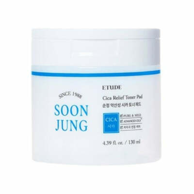 Etude House Soon Jung Cica Relief Toner Pad 70ea 130ml - FREE SHIPPING