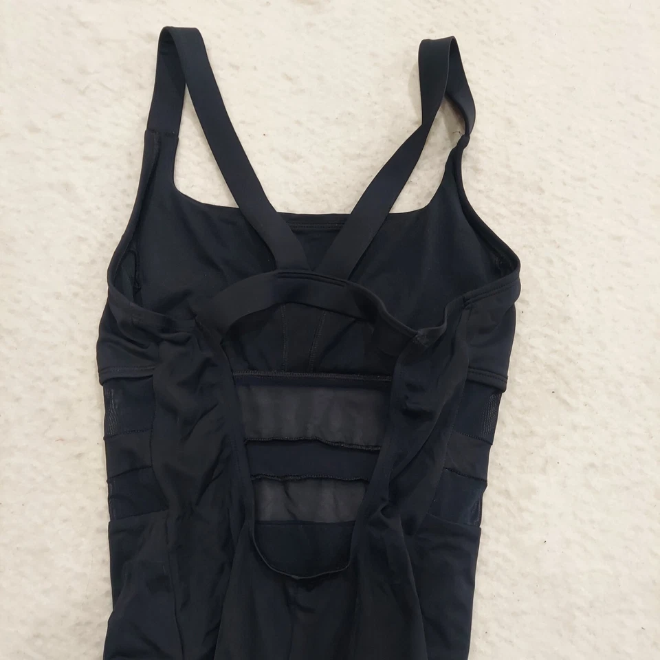 Nike ONE PIECE SWIMSUIT Womens Size 32" Chest 28.5" Length NO Tag Black Logo - Image 4 of 4