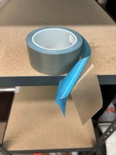 PTFE 2"inch x 54ft Coated Fiberglass Cloth Tape3 mil Silicone w/Blue Liner
