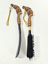 Vintage 60's Horse Head Brush and Shoehorn Men's Travel Groom Set