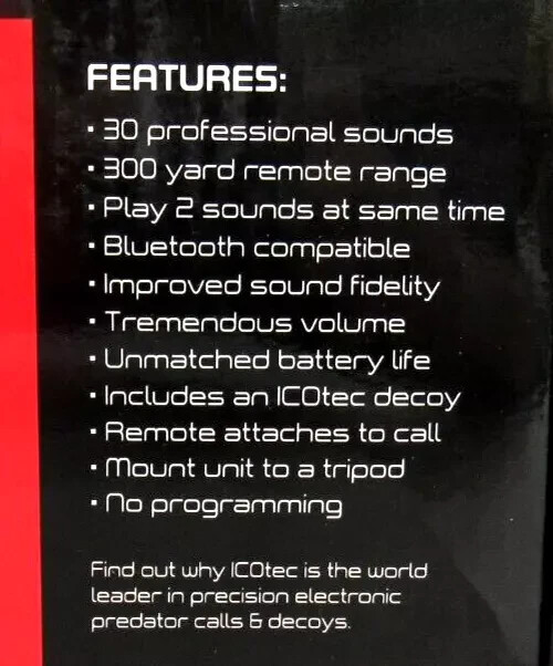 ICOtec 320 Plus Bluetooth Electronic Predator Caller/Decoy Combo