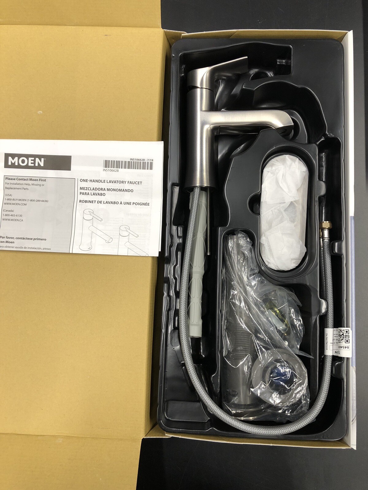 Moen Liso 84540SRN Bathroom Sink Single Lever Hole Faucet Brushed