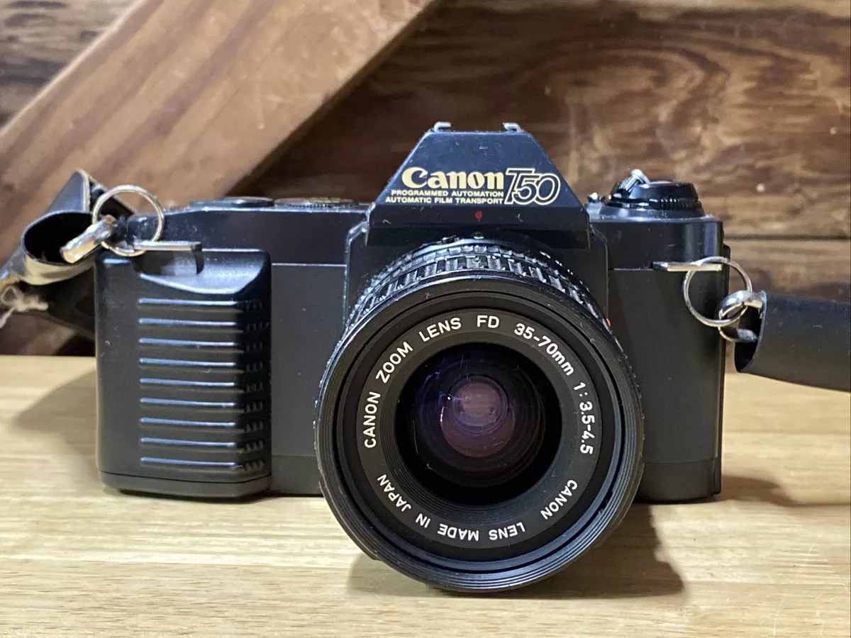 CANON T50 35mm SLR CAMERA w CANON Zoom Lens FD 35 70mm