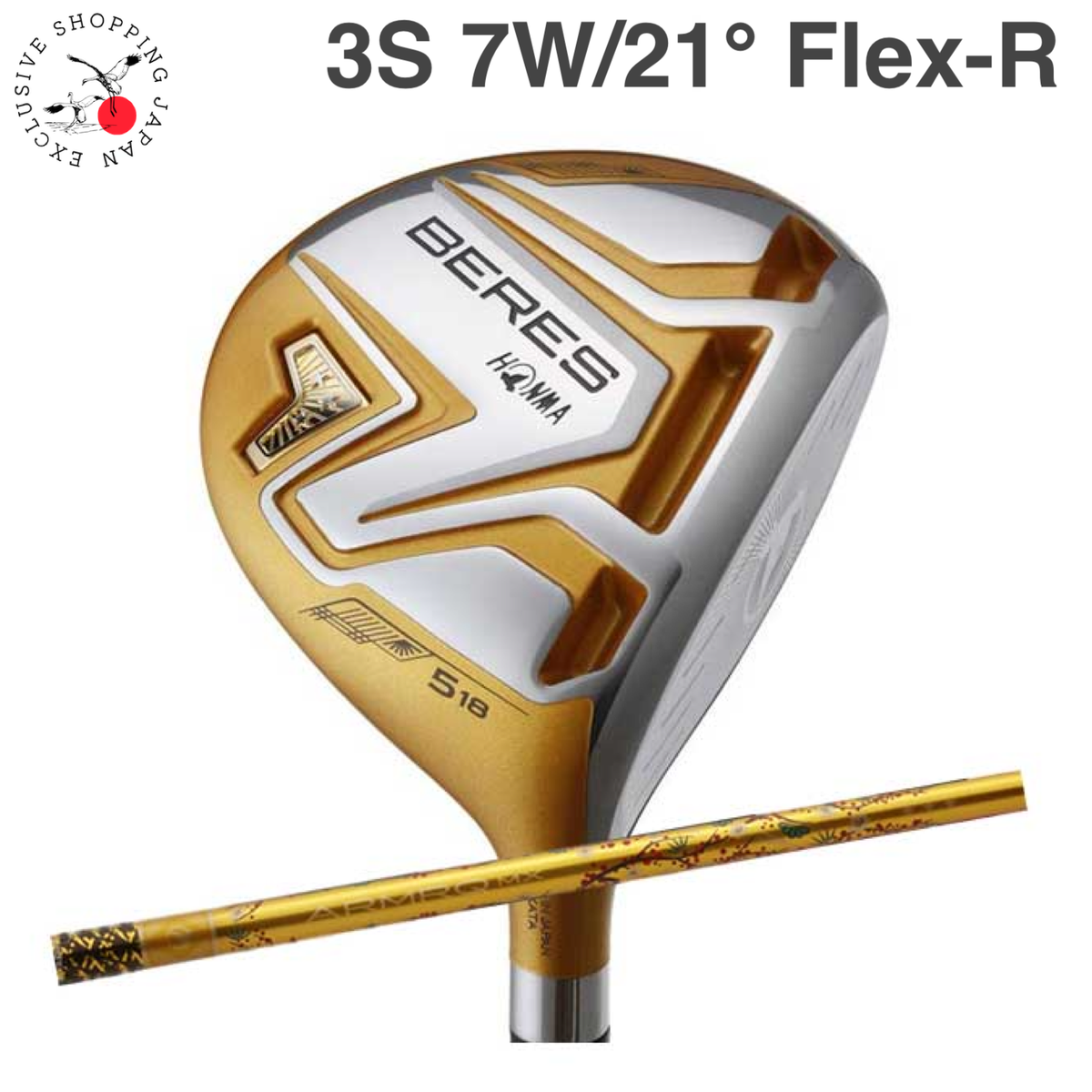 HONMA Golf Beres Aizu Fairway Wood FW 3S 3 Star 7W 21° ARMRQ MX