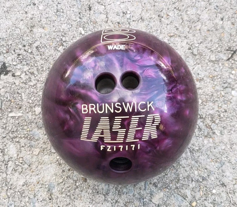 BRUNSWICK LASER PURPLE SWIRL BOWLING BALL 15.8 LBS FZ17171 
