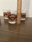 Set of Vintage Rocks Glasses, Orange, Brown, Tan, Loop Stripe, 1970s (Set Of 4) — photo 3