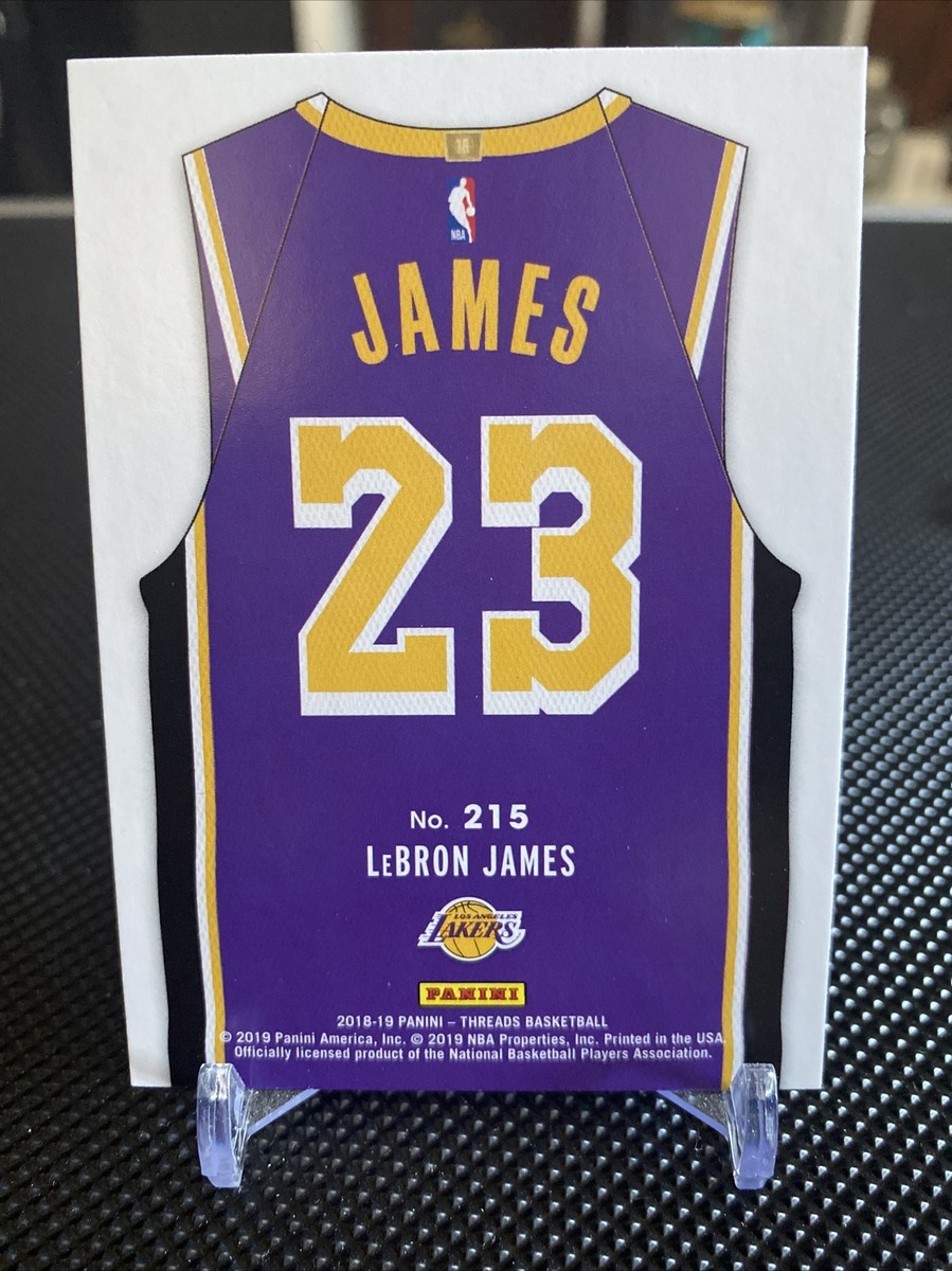 2018-19 Panini Threads LEBRON JAMES Statement Purple Jersey SP Dazzle #215  👑