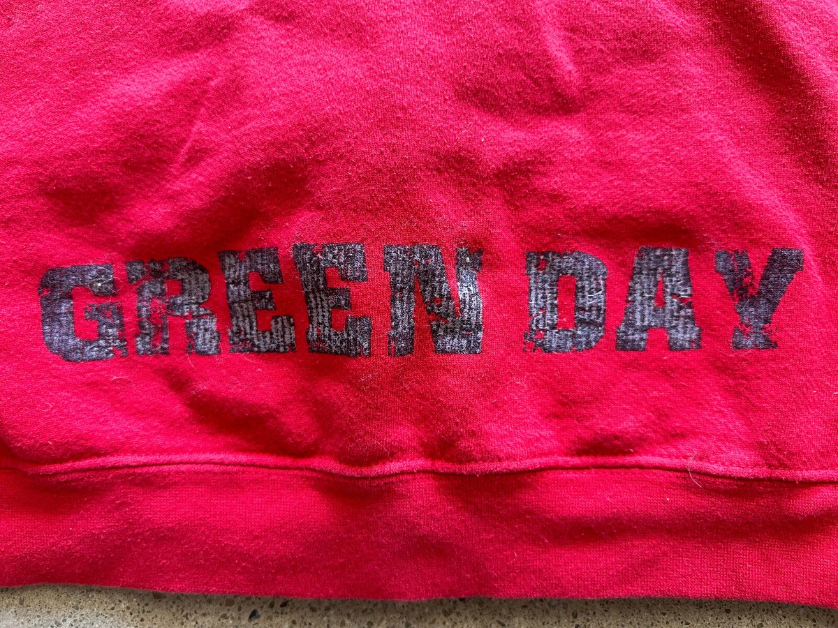 Vintage 2002 AAA Green Day Minority Cinder Block Red Full Zip