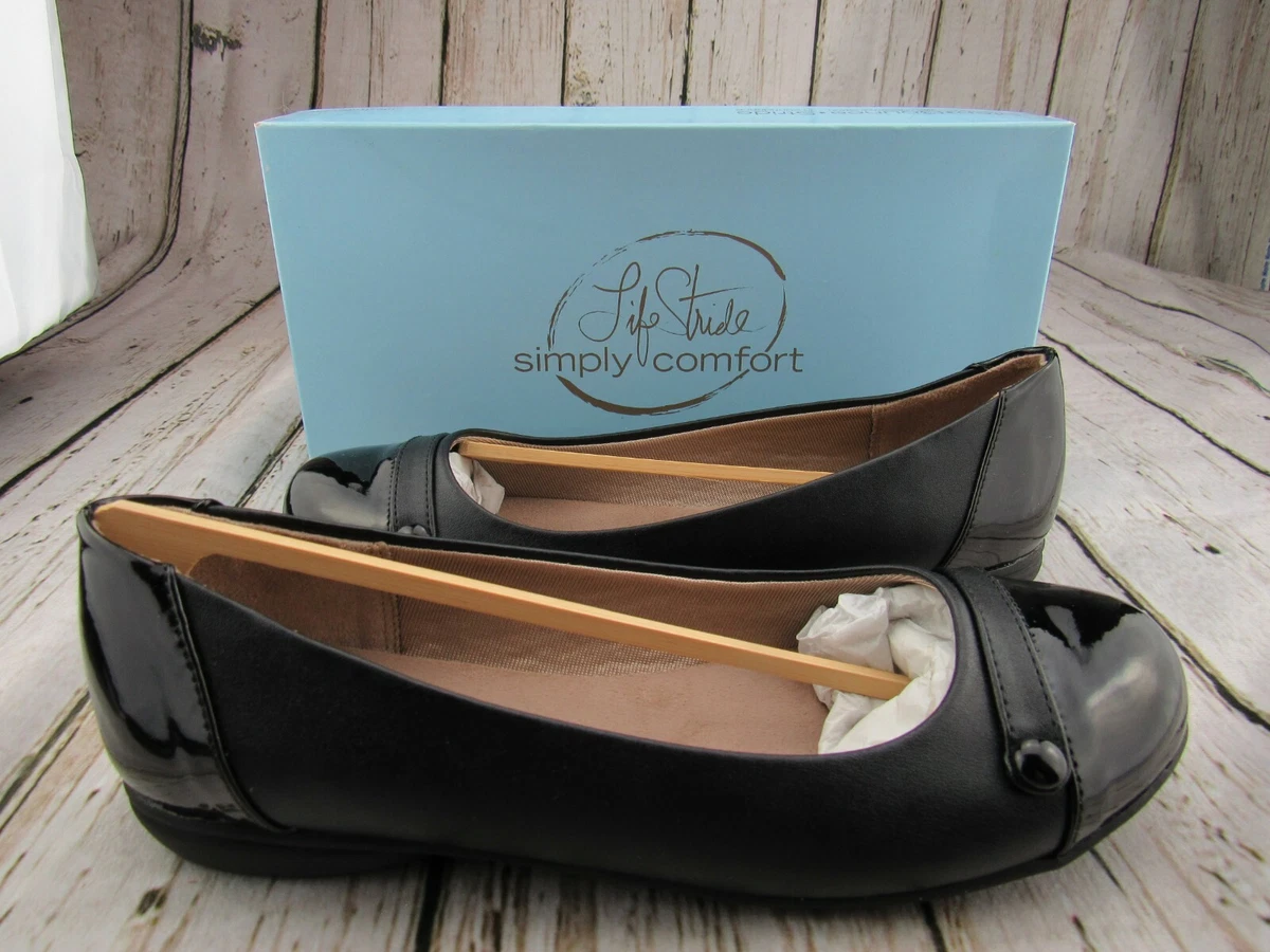 New with Box Life Stride Women s Alchemy Black Patent Cap Toe