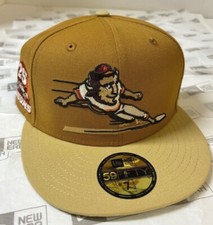 BUFFALO BISONS  MILB NE 25th Anniversary Fitted Hat ~Panama/Tan