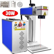 VEVOR 30W Portable Fiber Laser Marking Machines Metal Engraver Lightburn 6"X6"