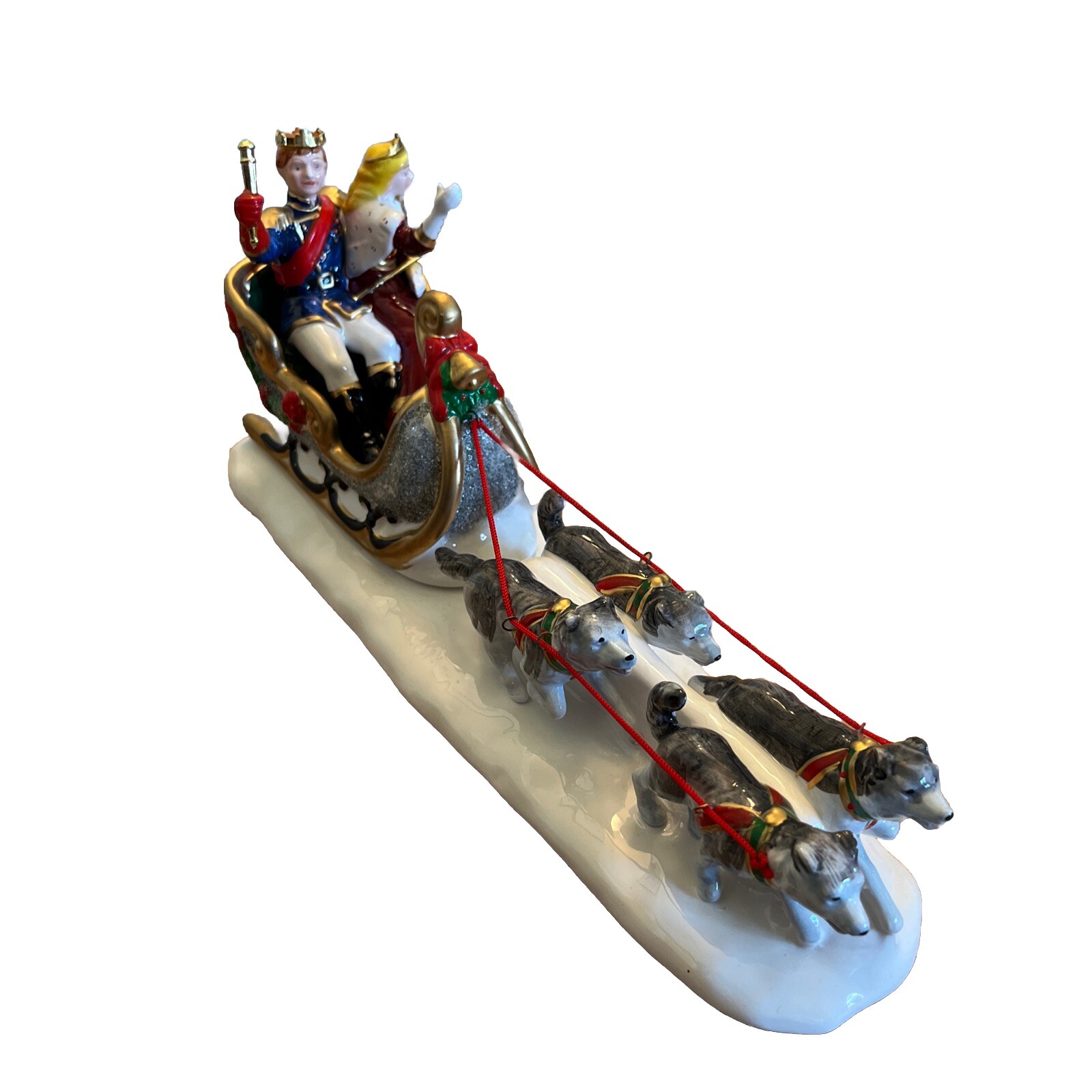 Vintage DEPT 56 SNOW VILLAGE ACCESSORY  "SNOW CARNIVAL KING & QUEEN" In Box 🎄