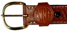 Aker 48 Inch Tactical NRA Logo Belt 1.5 Inches Wide Woven Leather Made In USA