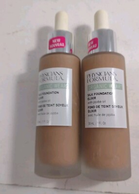 2 x Physicians Formula Organic Wear Silk Foundation Elixir 07 TAN