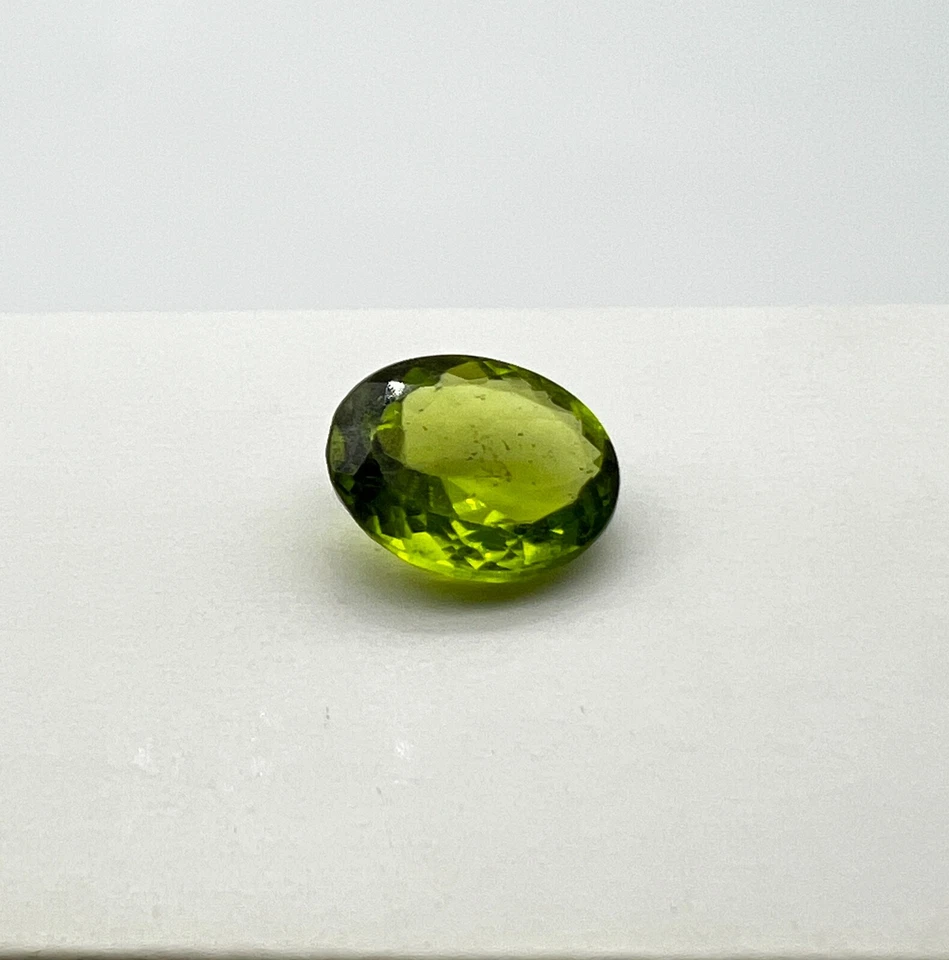 Certified Natural Peridot Loose Gemstone | Oval |Green Faceted Stone for Jewelry - Image 2 of 3