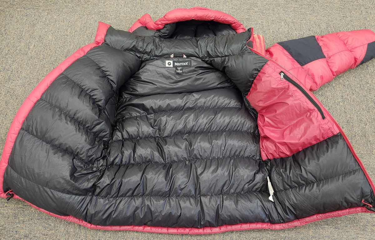 Marmot Plasma Down Puffer Jacket Parka - Red - Men's Large | eBay