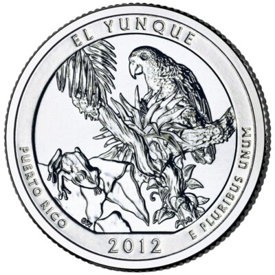 2012 P El Yunque  NP Quarter. ATB Series Uncirculated From US Mint roll.