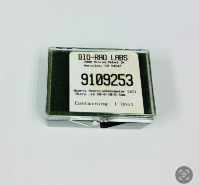 Lot of 2 Bio Rad Quartz Cuvette Sub-micro Cell 16.50-Q-10/8.5mm