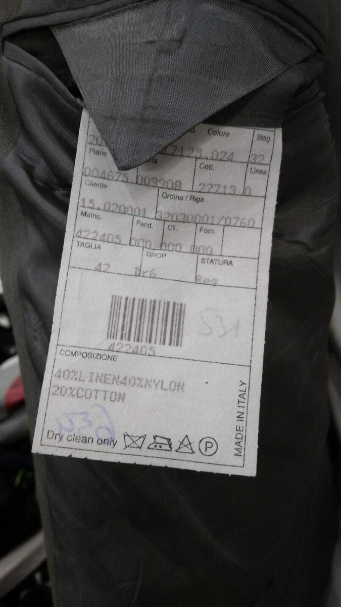 Dkny Jacke Gemischt Leinen Man Grau Donna Karan New York Neu Dkny Jacke Gemischt Leinen Man Grau Donna Karan New York Neu