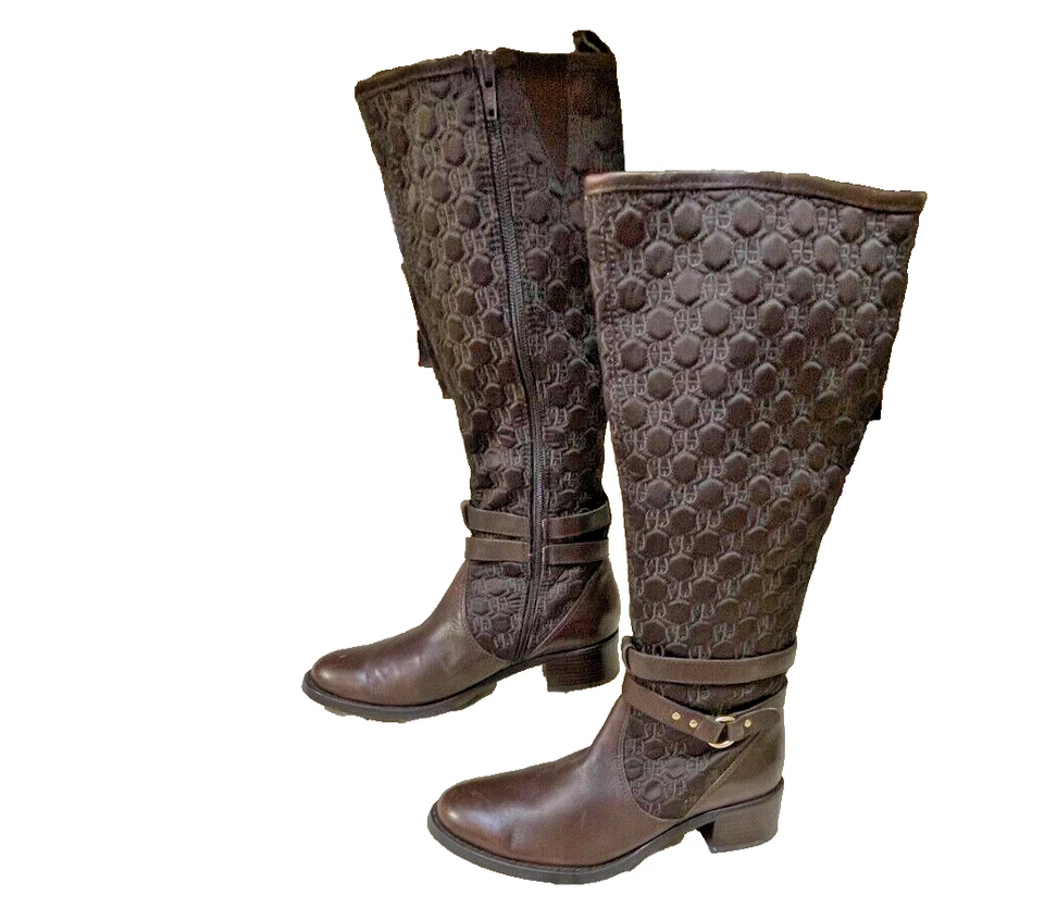 Botas de montar altas de cuero marrón vintage Etienne Aigner para mujer talla Foto 4 de 4