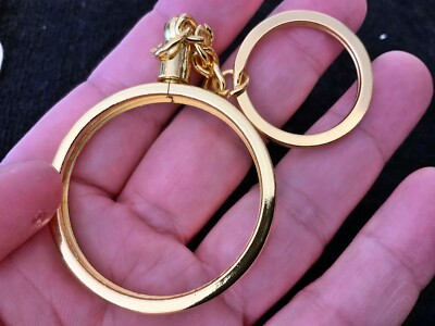 LOT OF (3) ~  (GOLD) 40MM BEZEL COIN HOLDERS (Gold Plated Steel)