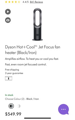 BOXED! Dyson AM09 Hot Cool Fan Heater - Black/Iron