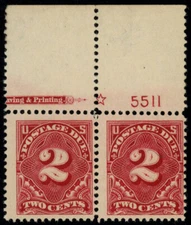 USA Scott# J46, PL# & Part Imprint, Fine, MINT NH, SCV $230 (56050)