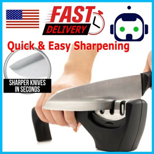 Knife SHARPENER Professional System Ceramic Tungsten Kitchen Sharpening Tool New - Afbeelding 1 van 10