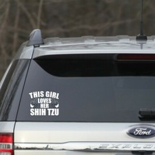 This Girl loves her Shih Tzu Window, laptop etc. Vinyl Decal Sticker 6
