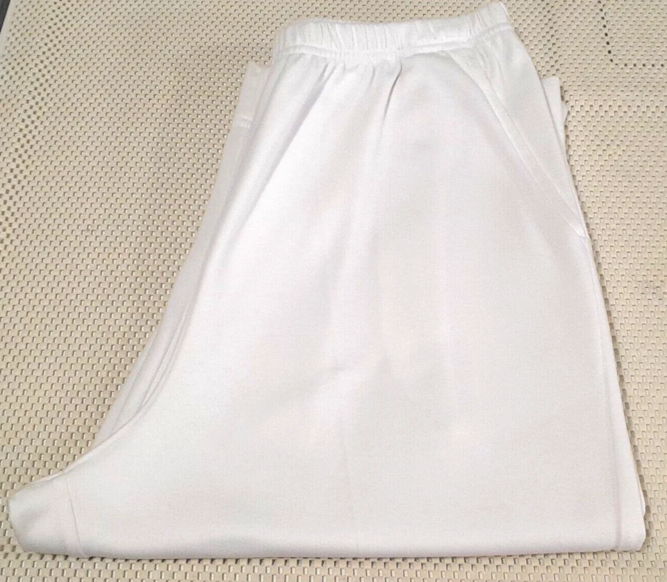 Blair Cintura Elástica Pull On Capri Blanco Pantalones de Sudadera con Bolsillos - Talla PM Foto 3 de 4