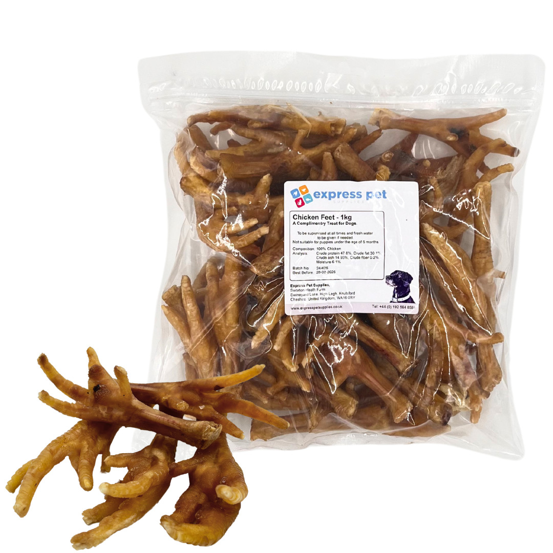 Chicken Feet Dog Treats Natural Dried High Protein Low Fat Chews 5kg Box