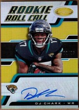 2018 CERTIFIED ROOKIE ROLL CALL SIGNATURES MIRROR GOLD D.J. CHARK #02/25