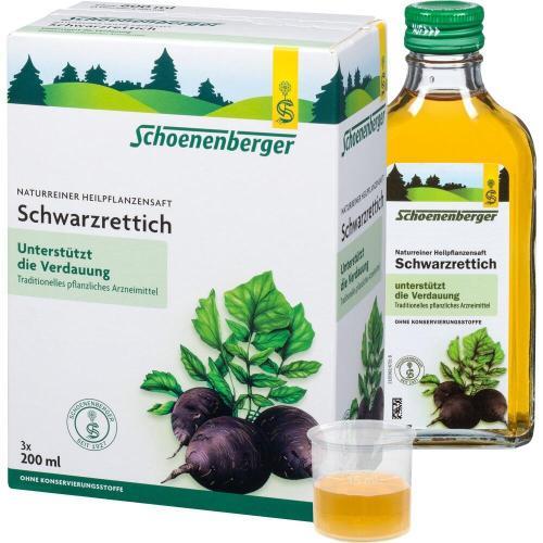 SCHWARZRETTICH Schoenenberger Heilpflanzensäfte 3X200 ML