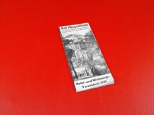 Hotel und Wohungsverzeichnis 1933 Bad Mergentheim altes Prospekt Werbung selten