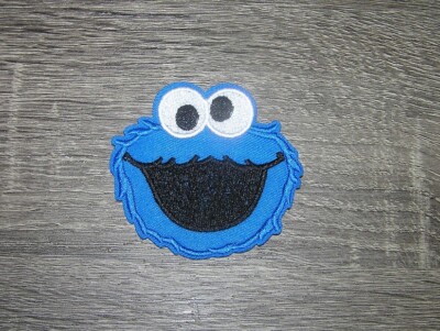 Cookie Monster Character Embroidered Iron On Patch 2.75'' x 2.5''