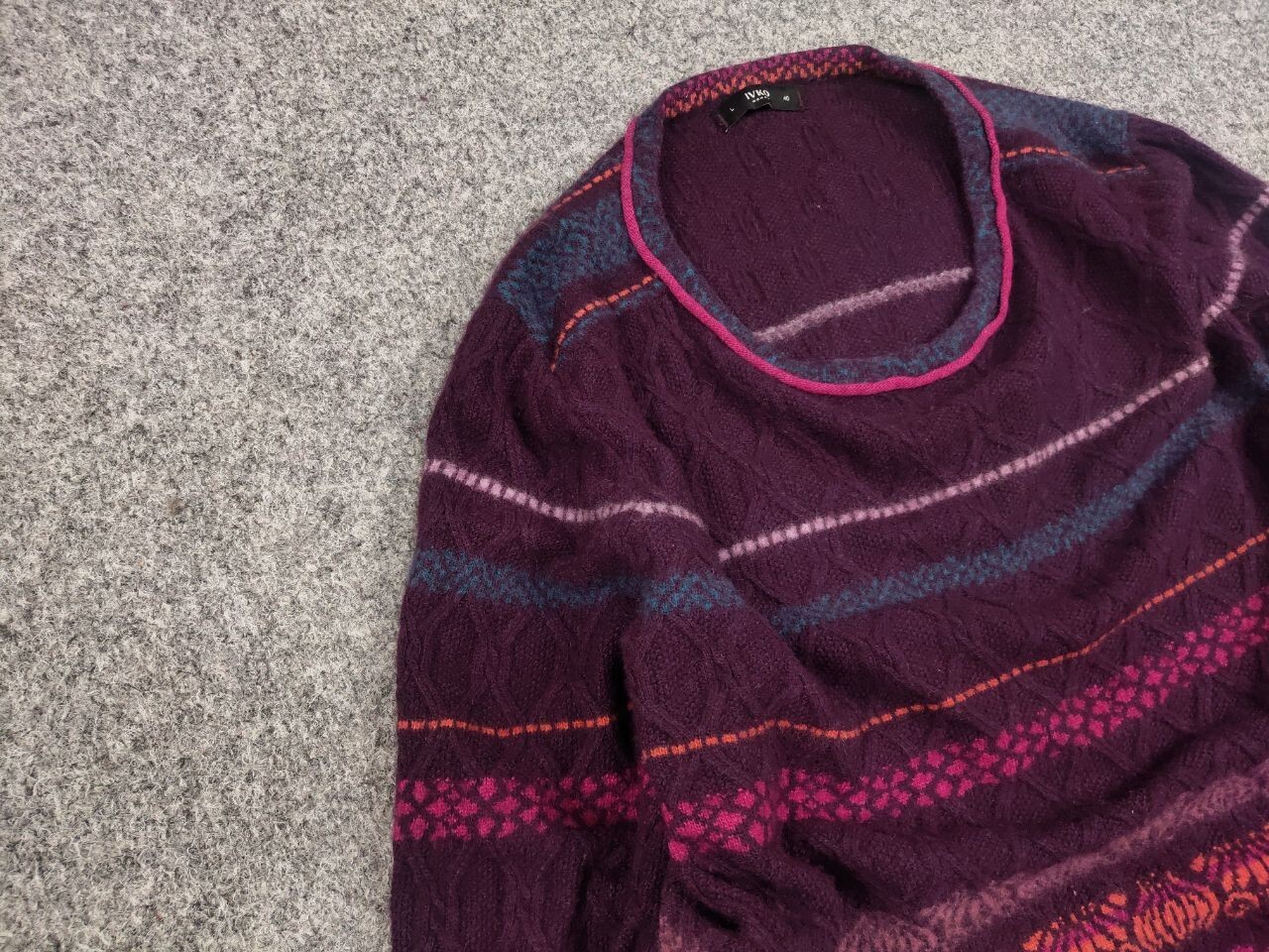 Ivko Structure pullover pattern Wool blackberry S… - image 7