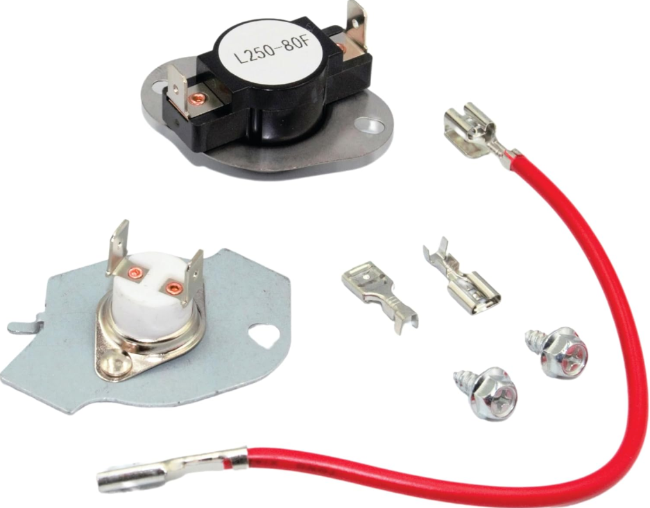 For Kenmore Dryer Thermal Fuse & Thermostat CUT OFF Kit ☆(Full