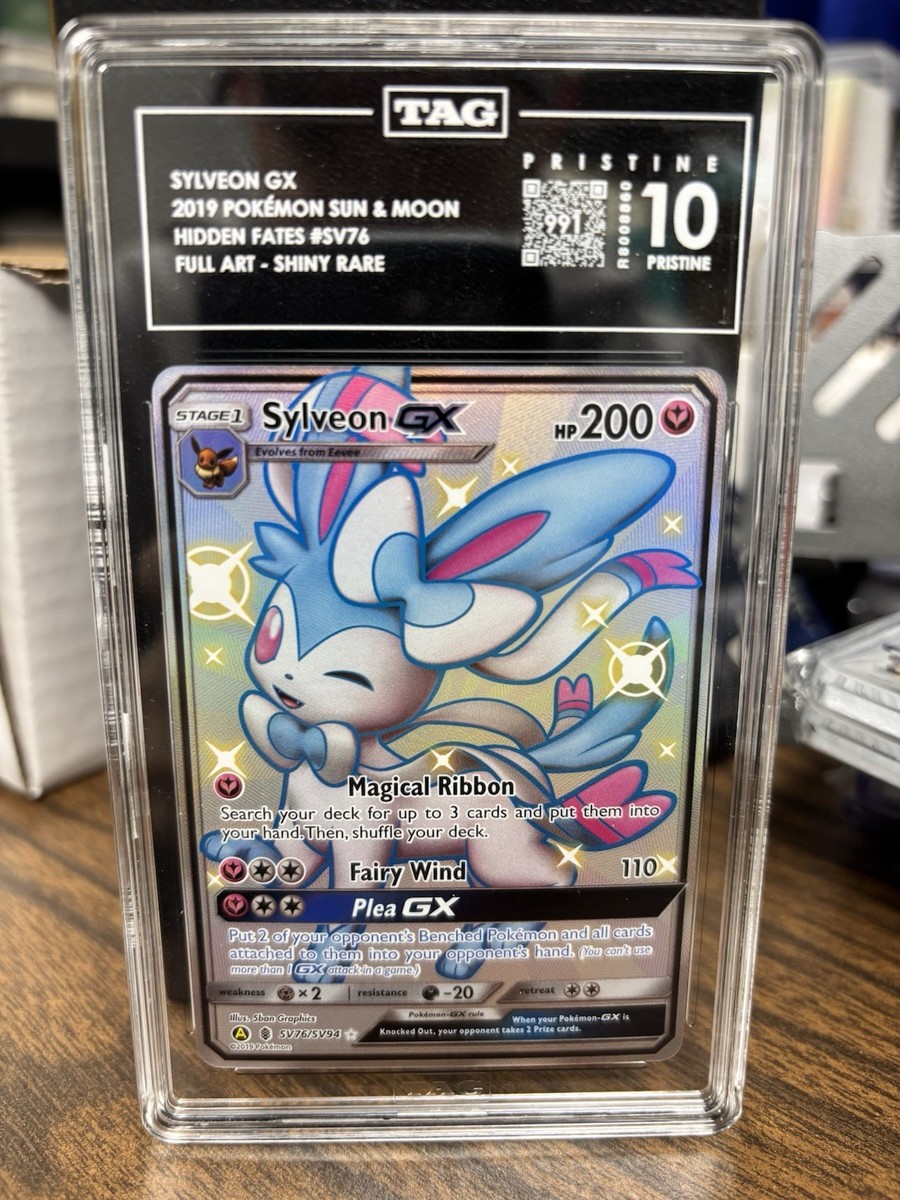 Pokemon Sylveon GX SV76 S&M Hidden Fates Full Art Shiny Rare TAG