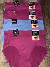 Bali 4-Pair Womens Brief Underwear Panties Nylon Blend Comfort Revolution B , M