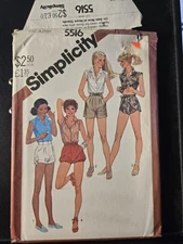SIMPLICITY TEEN WRAP BLOOMER SHOTS PATTERN 5516 SIZE 7/8 Uncut