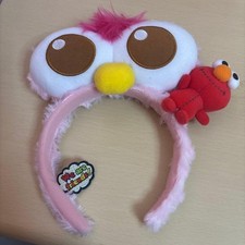Elmo Headband Fleece Pink Plush