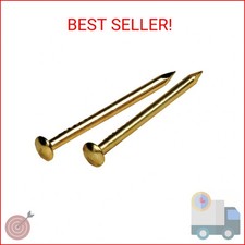 The Hillman Group 122621 Brass Plated Escutcheon Pins, 1 x 18-Inch
