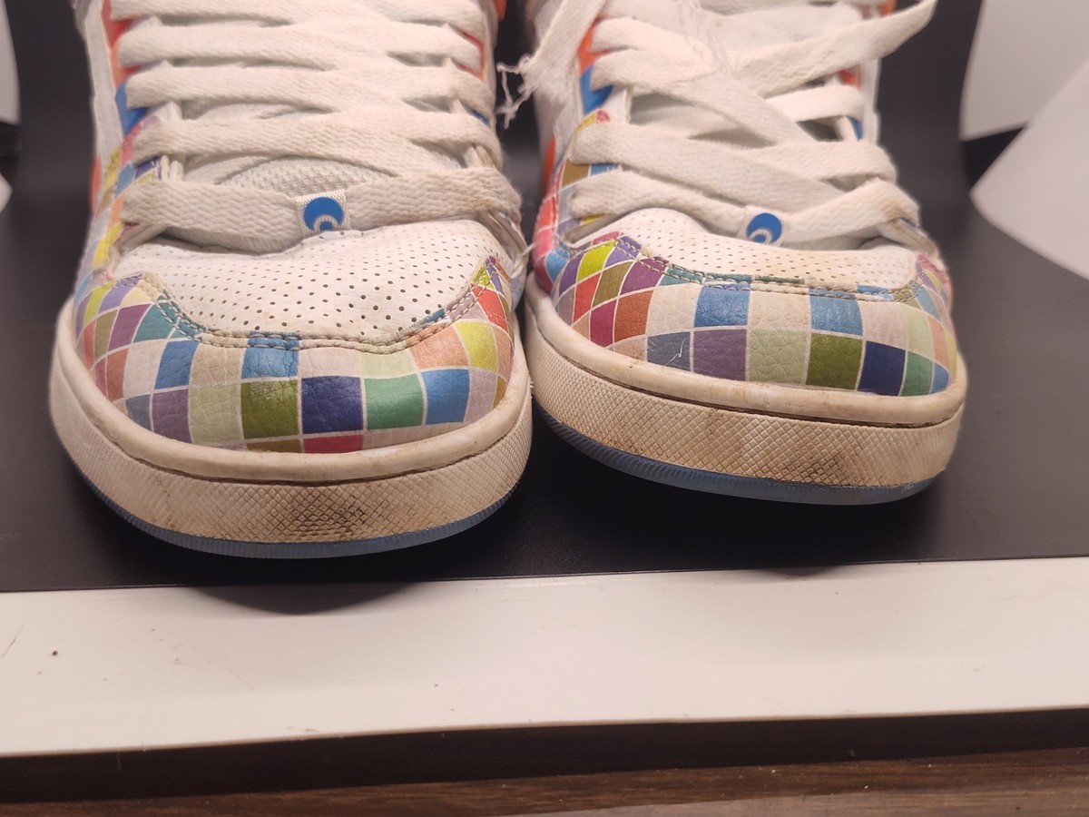 Osiris NYC 83 CLK Shoes Mens Size 9 White Mosaic Skate Y2k