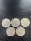 1964 KENNEDY HALF DOLLARS 90% SILVER, 5 COINS PER LOT   { 1 LOT UP TO 10}