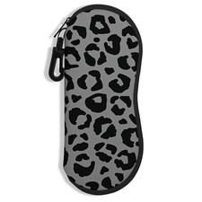 Sunglasses Soft Case, Ultra Light Portable Neoprene Zipper Classic Leopard