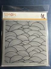 NEW! Simon Says Stamp-OUT TO SEA Background Stamp, Ocean, Waves, Water, Rubber
