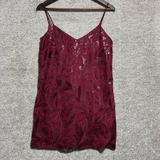 Show Me Your Mumu Woman’s Maroon Sequin Mini Shift Dress Size XS